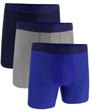 Under Armour Logo-Waistband Boxers (Pack Of Three) - Blue