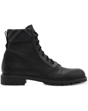 Burberry Leather Durham Boots - Black