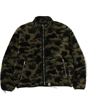 A Bathing Ape Camouflage-Pattern Zip-Up Jacket - Black