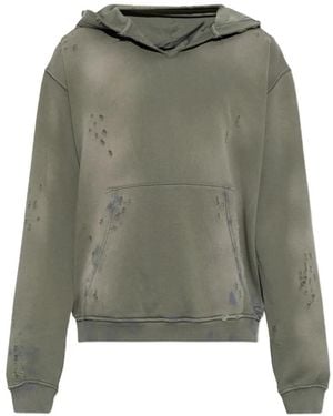 DIESEL S-Keithy Distressed Hoodie - Green