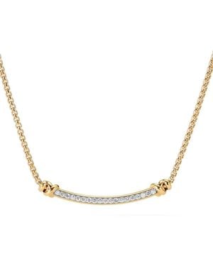 David Yurman Helena ダイヤモンド ネックレス 18kイエローゴールド - メタリック