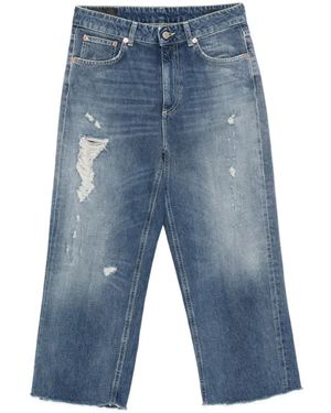 Dondup Ripped Frayed Denim Jeans - Blue