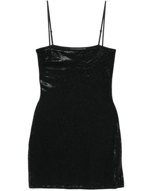 Alexander Wang Crystal-Embellished Mini Dress - Black