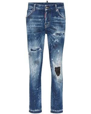 DSquared² Distressed Skinny Jeans - Blue