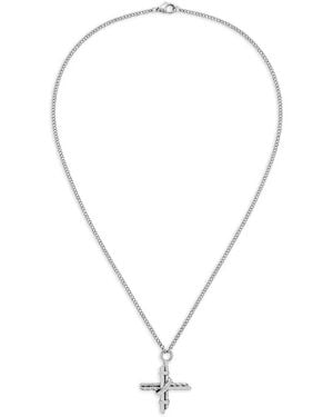 Yoj Cross-Pendant Necklace - Metallizzato