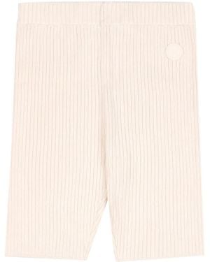 Sporty & Rich Srhwc Ribbed-Knit Shorts - Natural