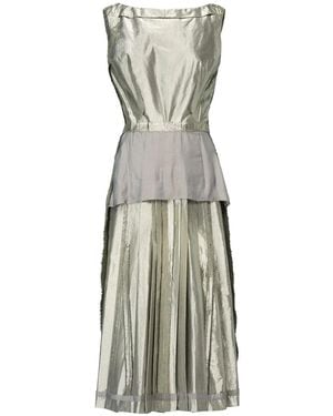 Maison Margiela Midi Dress With Patchwork Design - Metallic