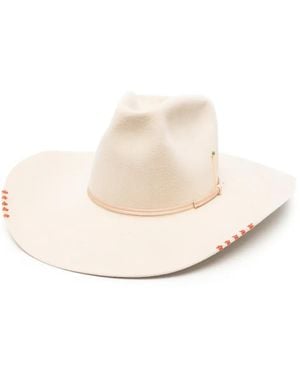 Nick Fouquet Malagar Embroidered Wide-Brim Hat - Natural