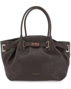 Alexander Smith Brooke Embossed-Logo Tote Bag - Black