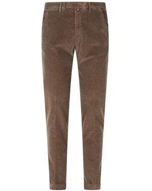 Briglia 1949 Corduroy Turn-Up Trousers - Brown