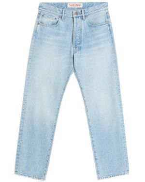 Valentino Garavani Logo-Patch Jeans - Blue