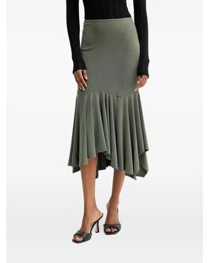 Guess Ruffled Asymmetric Skirt - Green