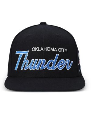 Mitchell & Ness X Nba Oklahoma City Thunder Script 2.0 Baseball Cap - Black
