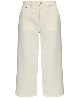 KENZO Vaqueros Sumire Capri De Talle Alto - Blanco