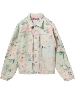 Junya Watanabe X Levi's Rose-Print Jacket - White