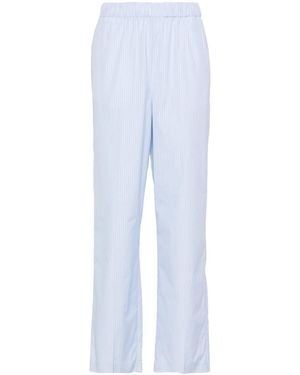 Fabiana Filippi Striped Cotton Trousers - Blue