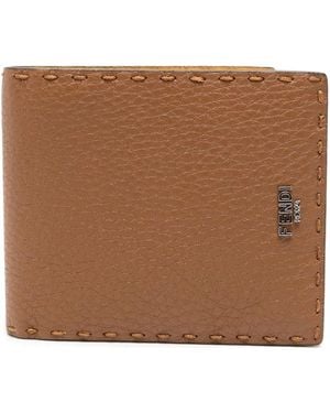 Fendi Selleria Stitching Wallet - Brown