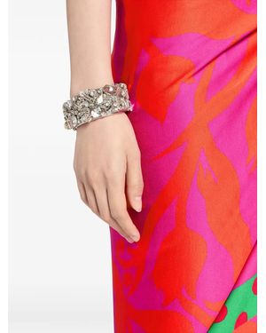 Dries Van Noten Crystal-Embellished Cuff Bracelet - Red