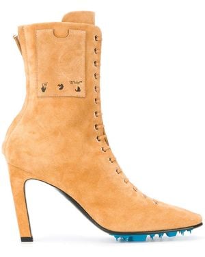 Off-White c/o Virgil Abloh Lace-Up Ankle Boots - Brown
