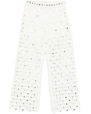 Maje Scalloped Trousers - White