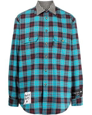 COOL T.M Reversible Plaid Shirt - Blue