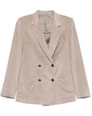 Tagliatore Double-Breasted Corduroy Jacket - Natural