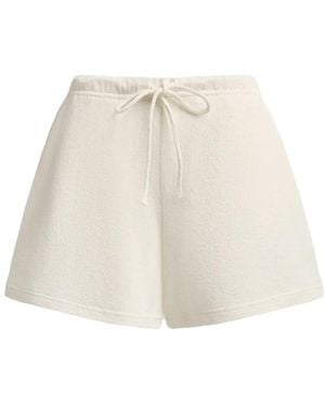 12 STOREEZ Textured Drawstring Shorts - Natural