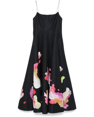 Acler Abstract-Print Dress - Black