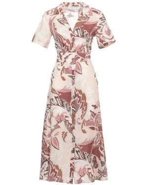 Marella Robe Pacche À Taille Ceinturée - Rose