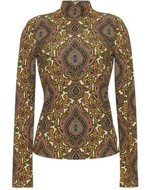 Cara Cara Suzie Paisley-Print Top - Green