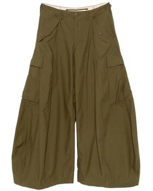 R13 Jean Wide-Leg Cargo Trousers - Green