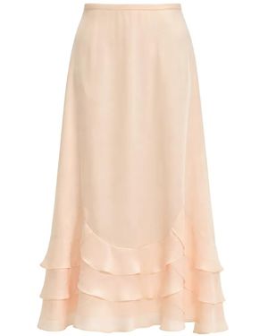 Simone Rocha Midi-Rok Met Ruches - Wit