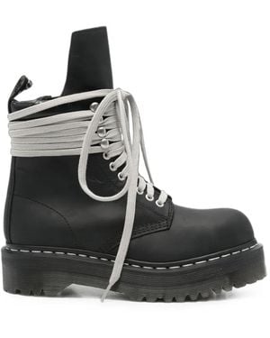 Rick Owens X Dr. Martens Quad Sole Steel-Toe Boots - Black