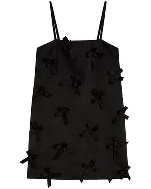 Jil Sander Abito Corto Duchess Con Fiocco - Nero