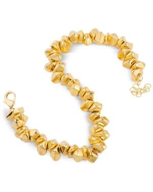 FEDERICA TOSI Lace Smalll Stone Necklace - Metallic