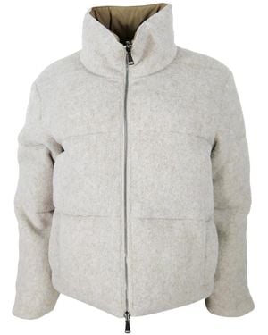 Lorena Antoniazzi Quilted High-Neck Jacket - Grey
