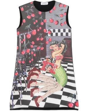 The Artistylist Graphic-Print Sleeveless Dress - White