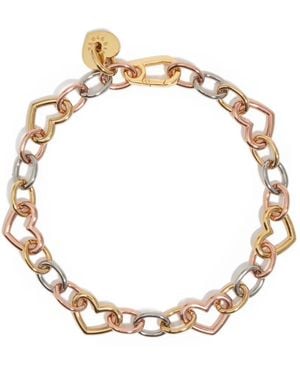 Bimba Y Lola Heart-Chain Necklace - Metallic