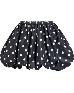 Patou Elasticated-Waist Polka-Dot Mini A-Line Skirt - Black