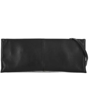Carven Louise Leather Clutch Bag - Black