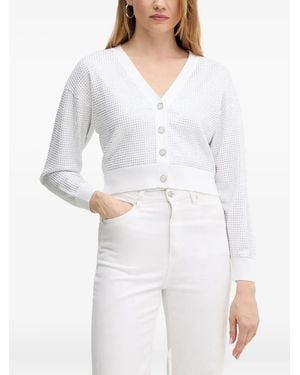 Guess Open-Knit Cardigan - White