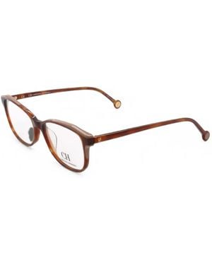 Carolina Herrera Tortoiseshell-Effect Rectangle-Frame Glasses - Brown