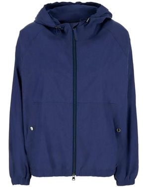 DUNST Drawstring-Hood Jacket - Blue