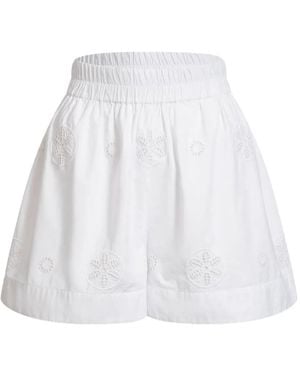 Merlette Antibes Broderie-Anglaise Shorts - White