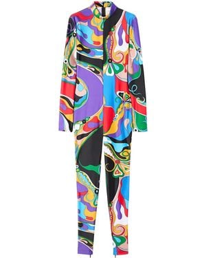 PUCCI Padded Mock Neck Jumpsuit - Blue