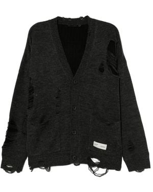 FIVE CM Cardigan À Design Patchwork - Noir