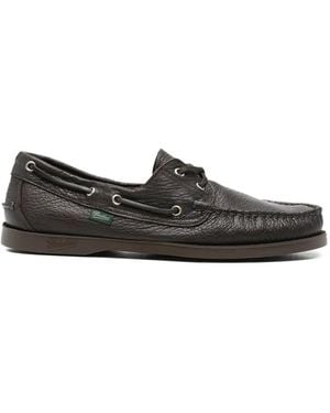 Paraboot Segelschuhe Aus Gekörntem Leder - Schwarz