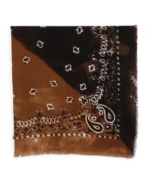 Destin Paisley-Print Scarf - Black