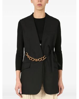 Givenchy Chain-Detail Sleeveless Blazer - Black