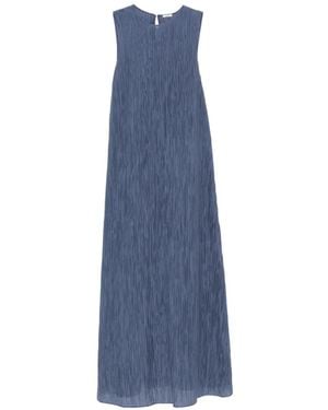 JOSEPH Crinkled Sleeveless Maxi Dress - Blue